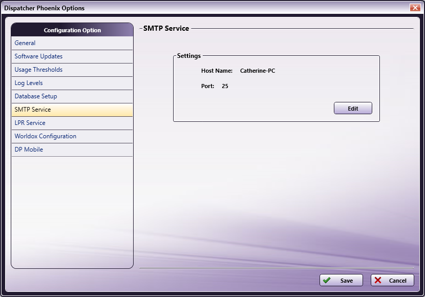 SMTP Options