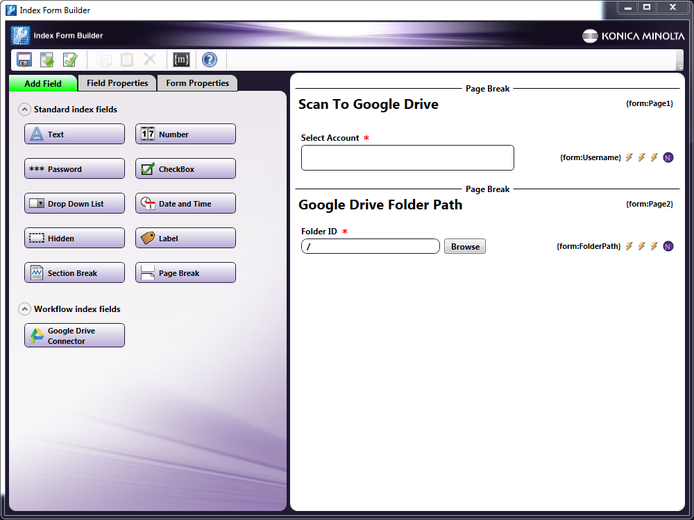 Google Drive Index Form