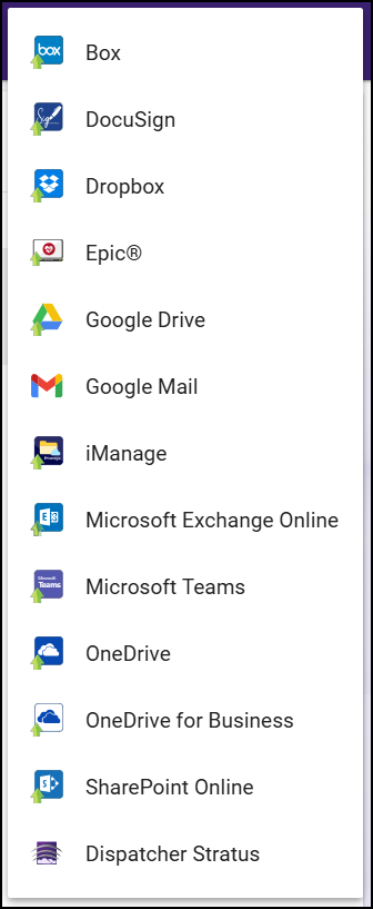 Available Connectors