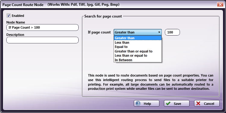 Page Count Route Node