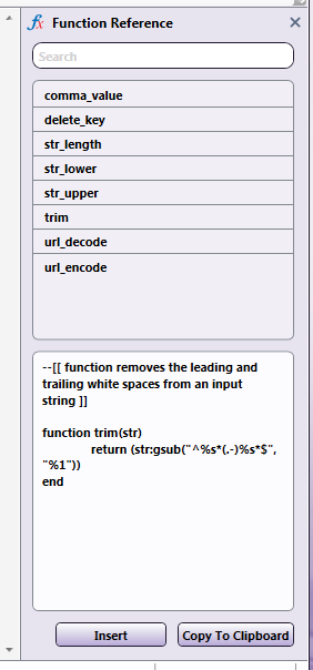 Function Reference